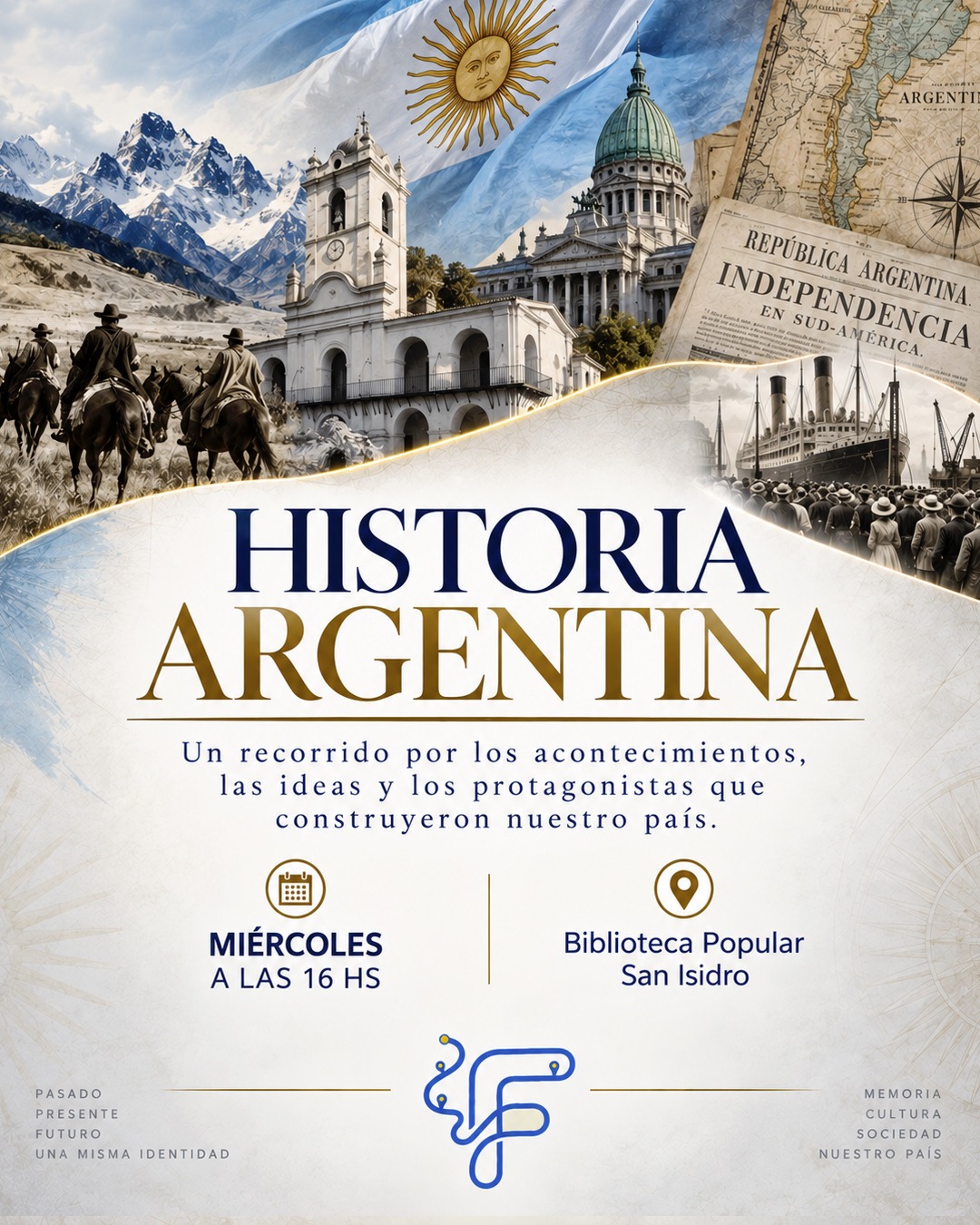 Historia Argentina: Miércoles · 16 hs. Biblioteca Popular San Isidro
